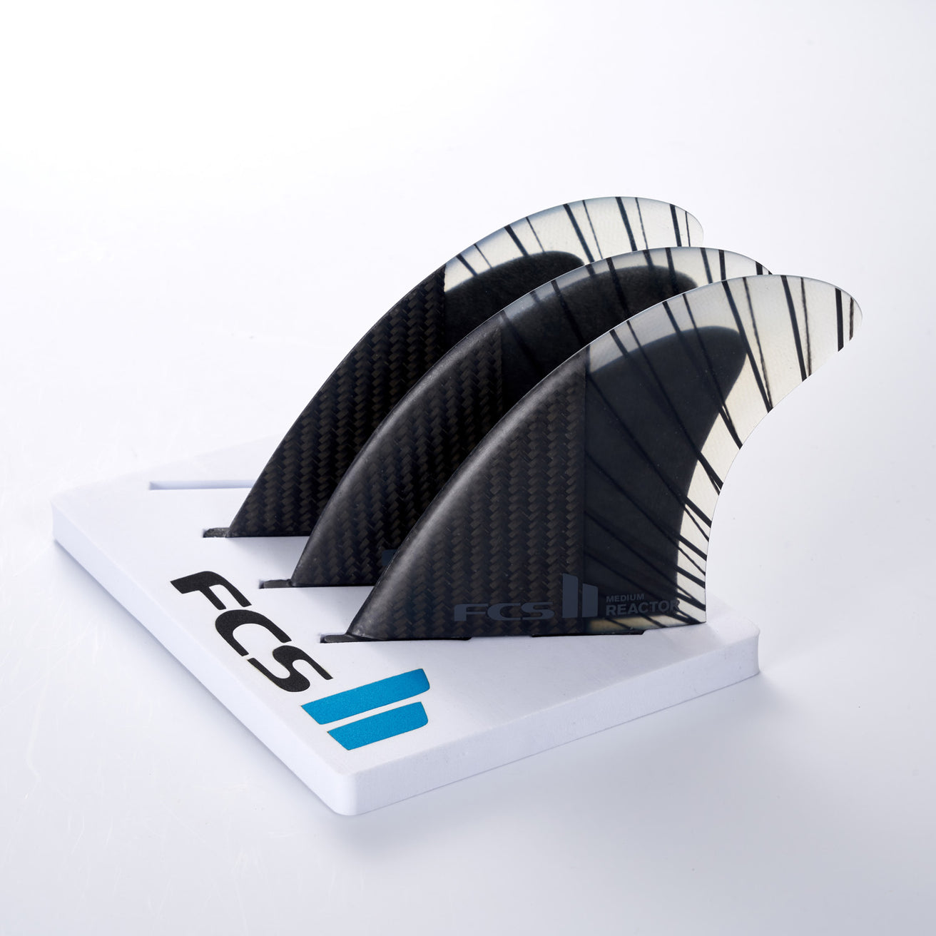 FCS | FCS II Reactor PC Carbon Black/Charcoal Tri Fin Set