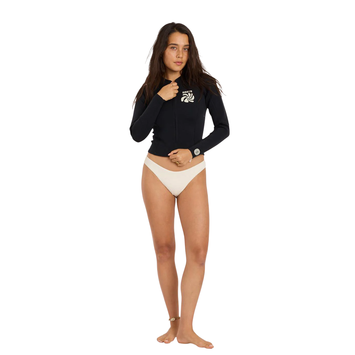 Sisstr | Top Néoprene à Manches Longues Femme Summer Seas Front Zip
