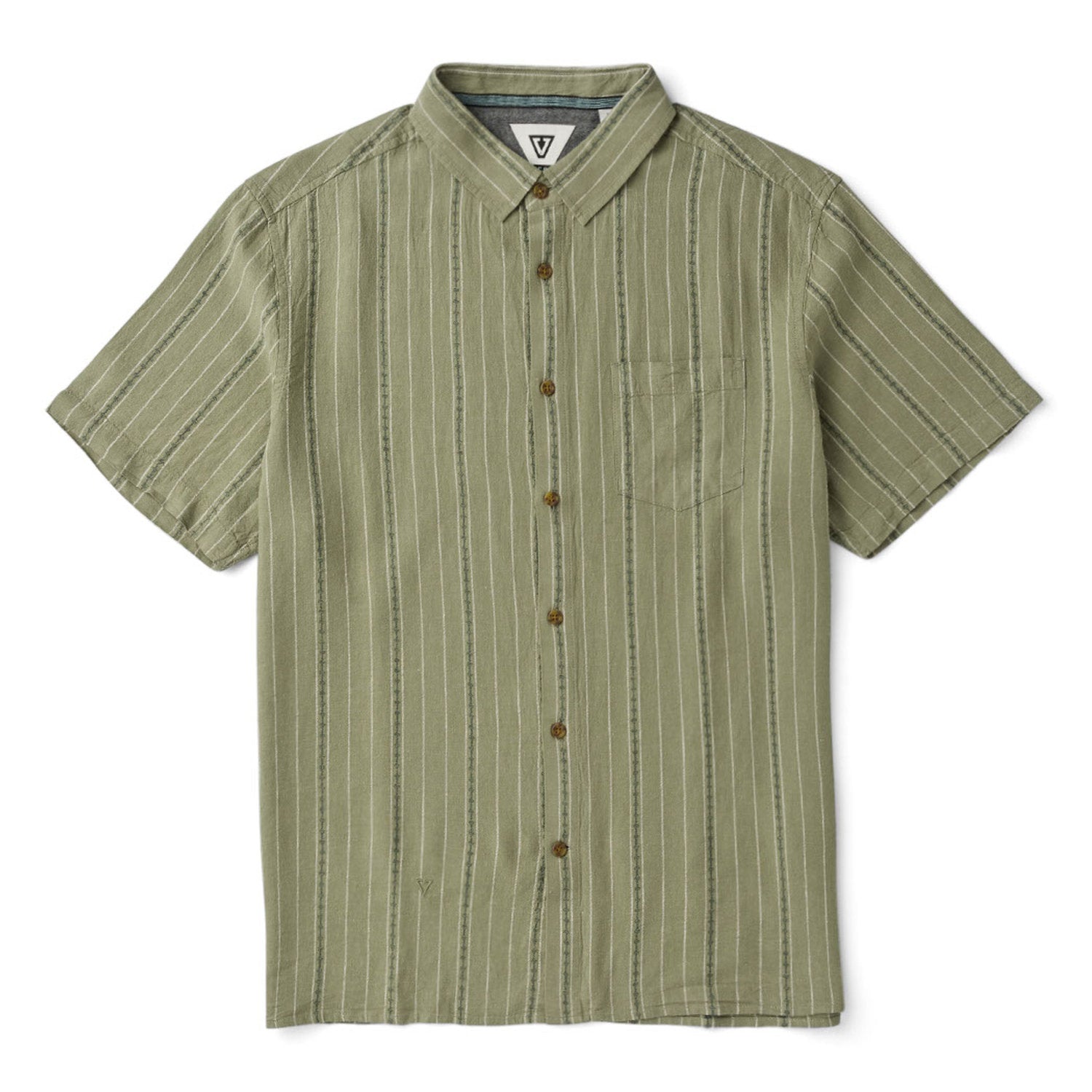 Vissla | Men Linen Pin Shirt Short Sleeves