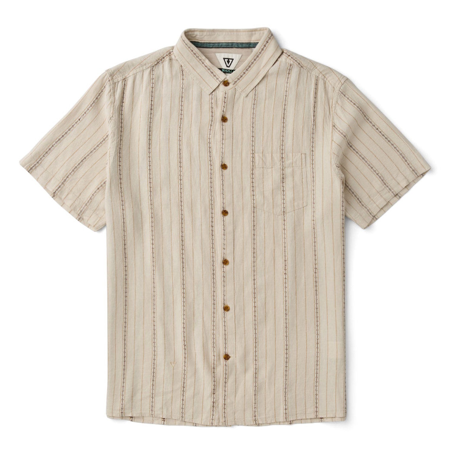 Vissla | Men Linen Pin Shirt Short Sleeves