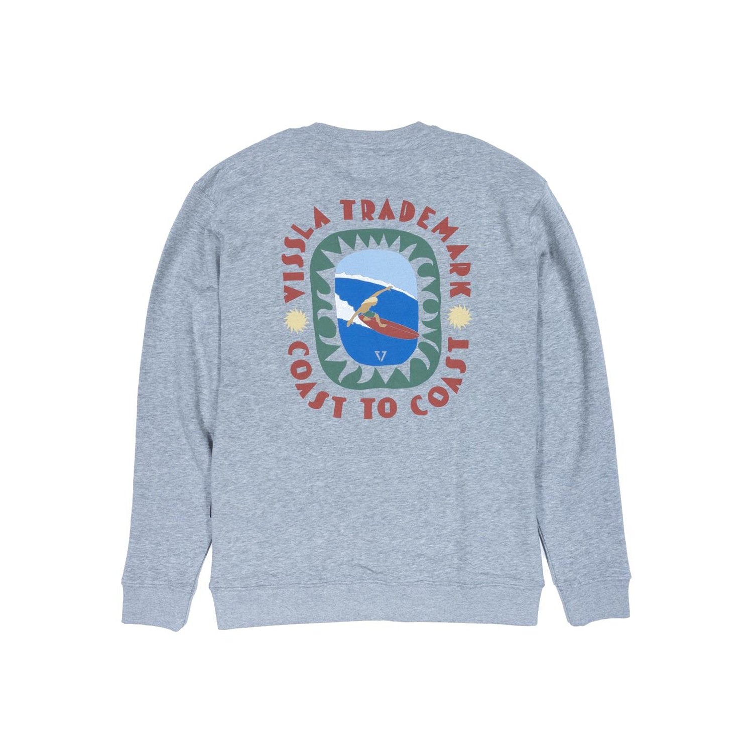 Men Coastal Life Eco Fleece Sweatshirt - Black heather - Vissla