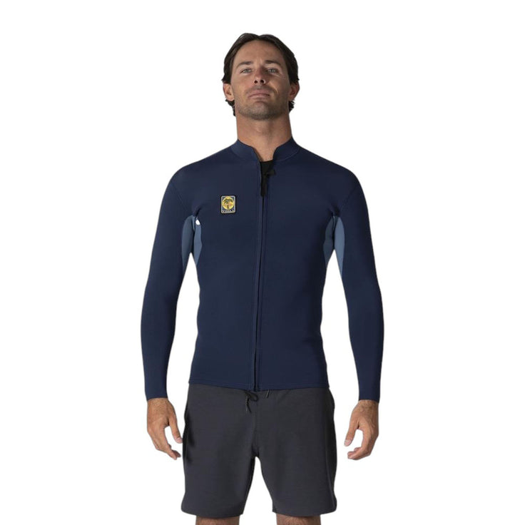 Vissla | Men'S 2mm Neoprene Jacket Solid Sets Front Zip