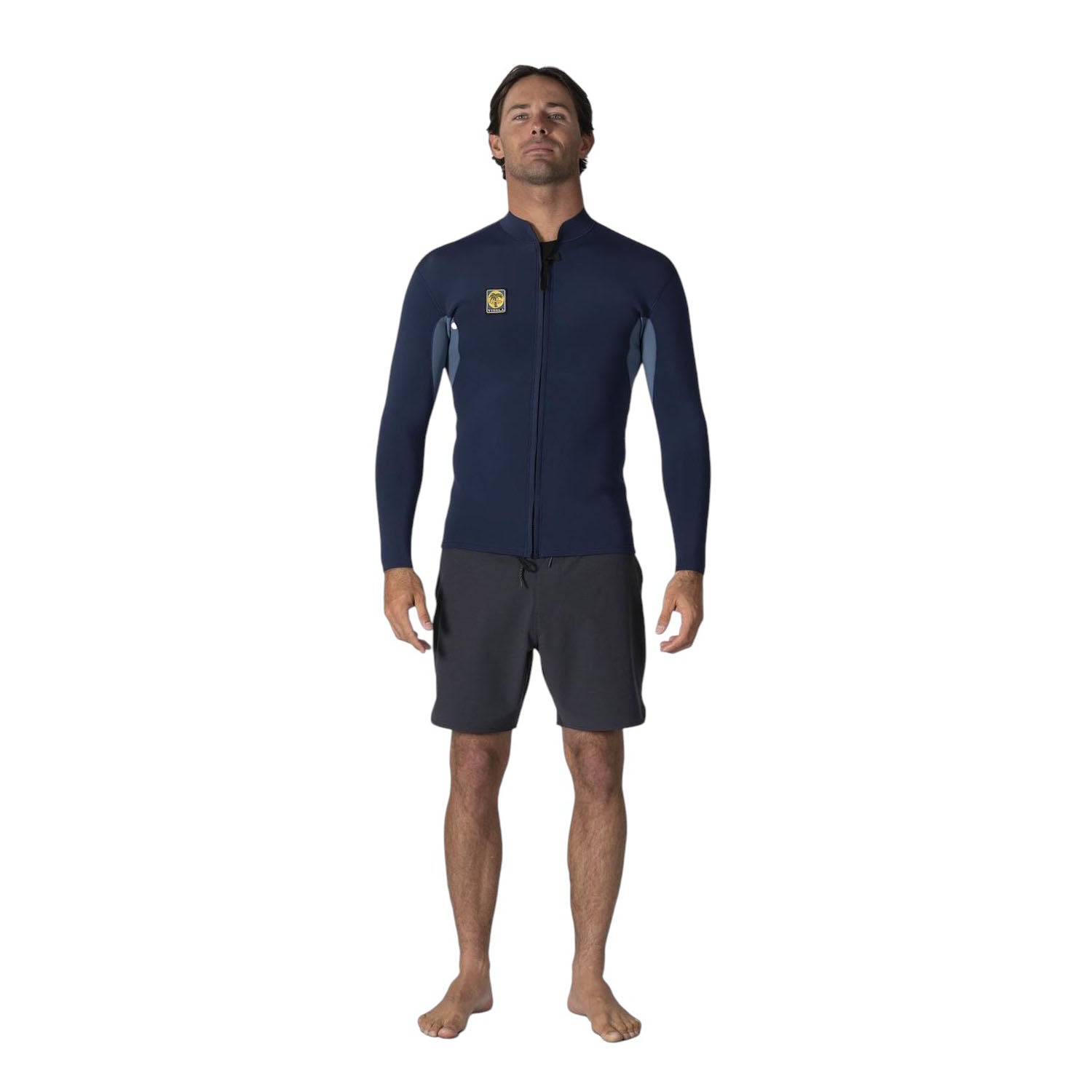 Vissla | Men Solid Set Long Sleeve Neoprene Top Front Zip - 2mm