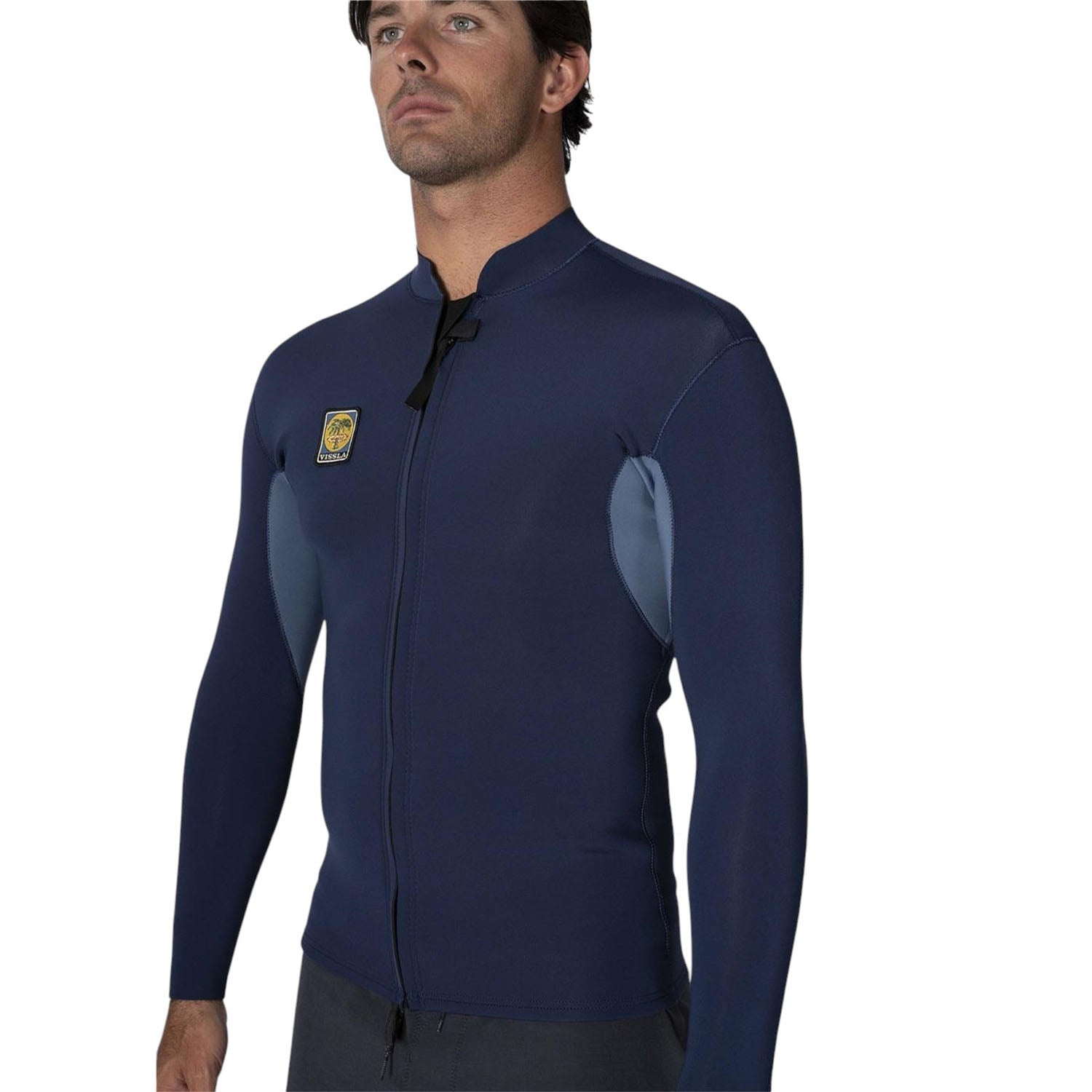 Vissla | Men Solid Set Long Sleeve Neoprene Top Front Zip - 2mm