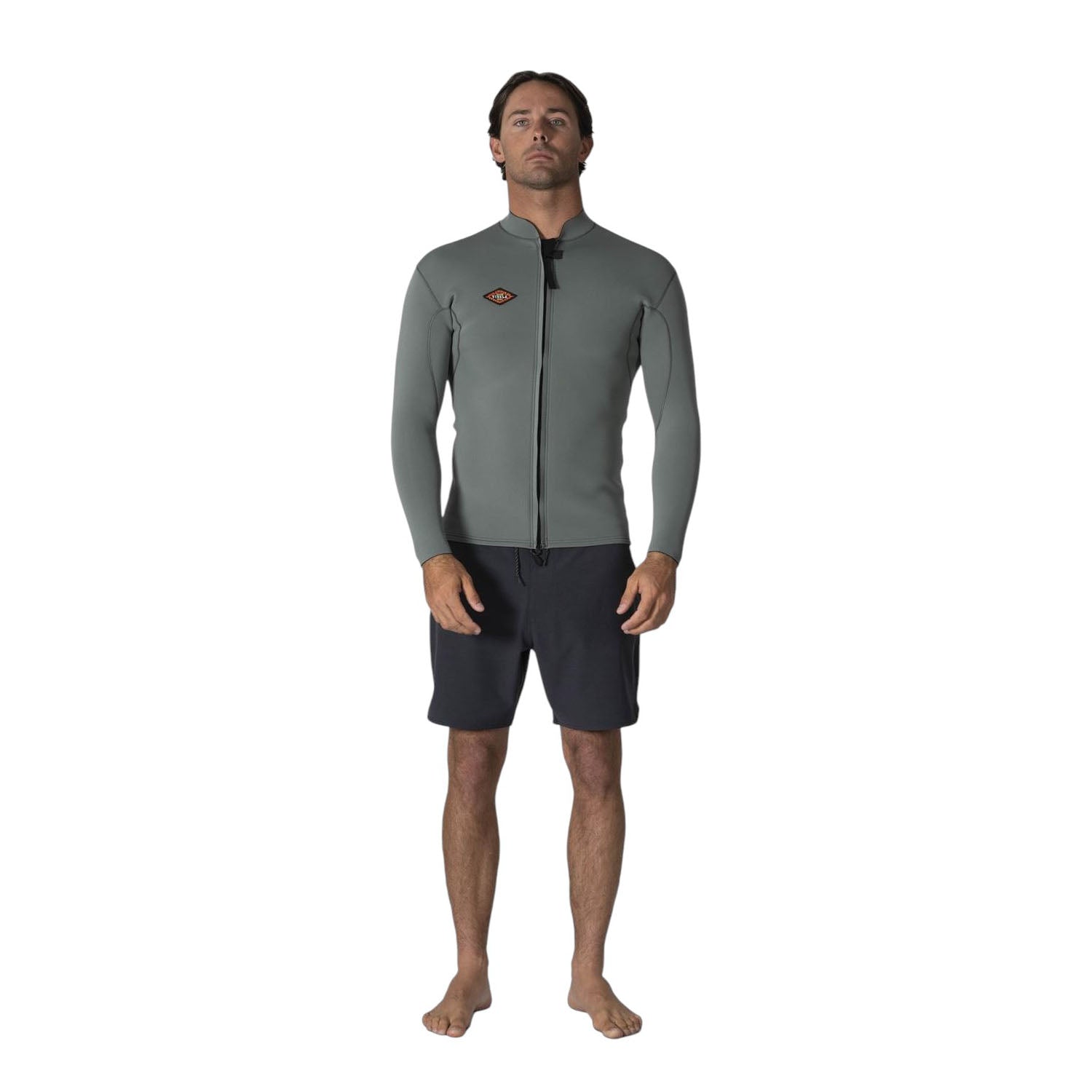 Vissla | Men Solid Set Long Sleeve Neoprene Top Front Zip - 2mm