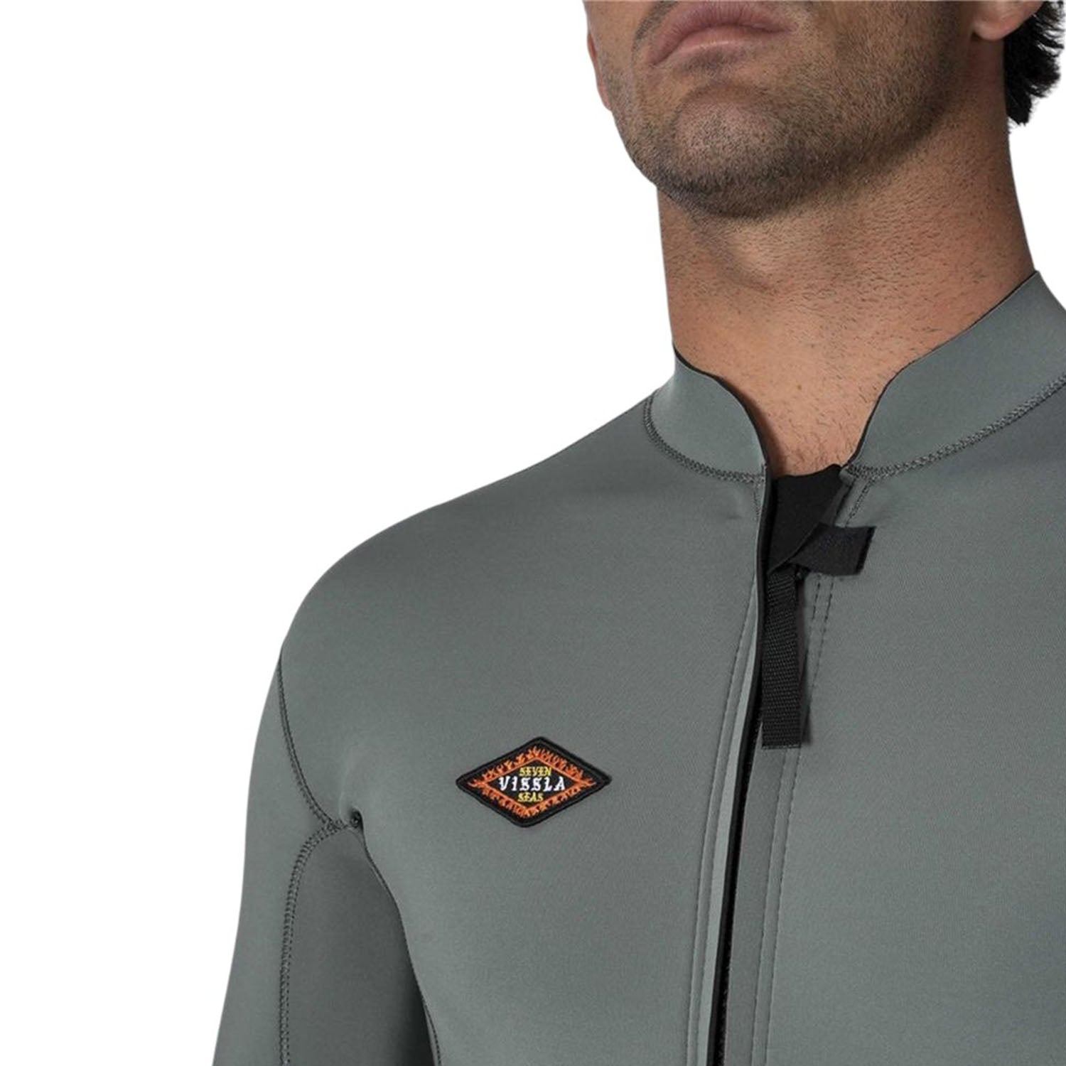 Vissla | Men Solid Set Long Sleeve Neoprene Top Front Zip - 2mm