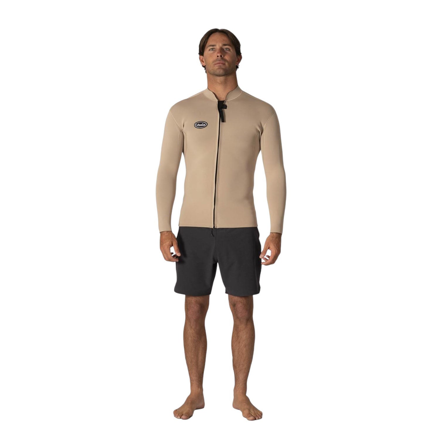 Vissla | Men Solid Set Long Sleeve Neoprene Top Front Zip - 2mm