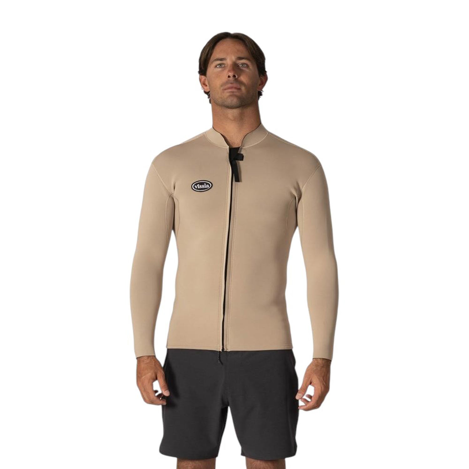 Vissla | Men'S 2mm Neoprene Jacket Solid Sets Front Zip