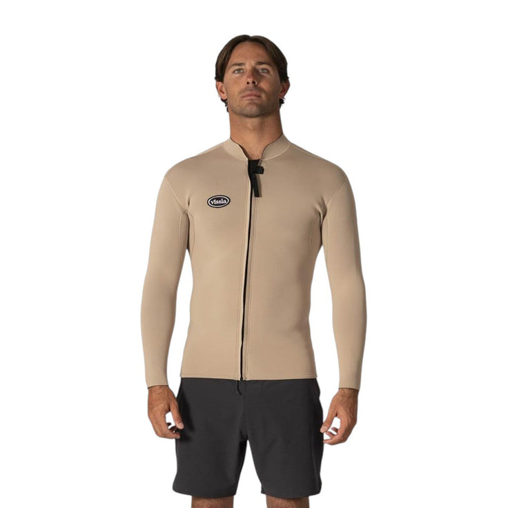 Vissla | Men'S 2mm Neoprene Jacket Solid Sets Front Zip