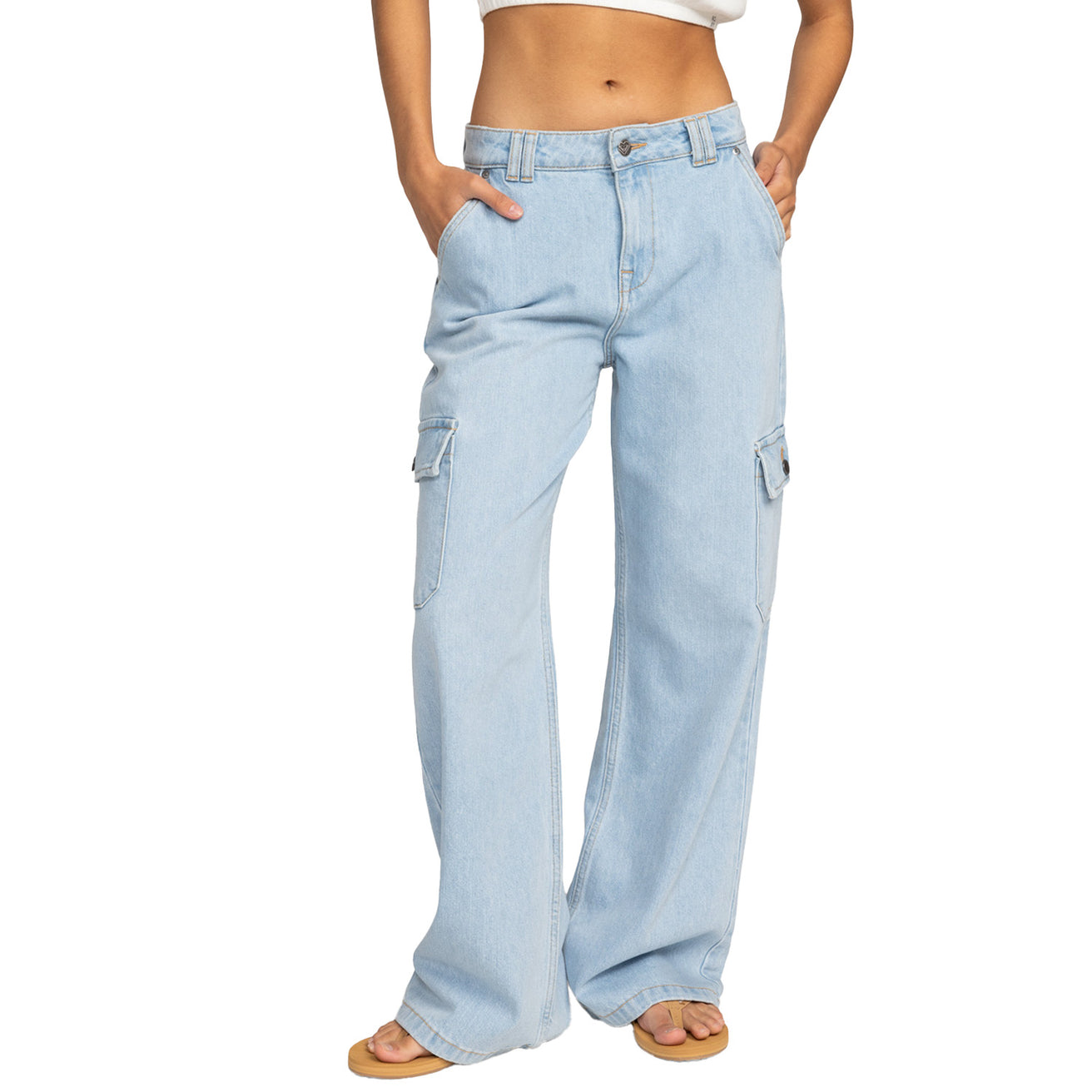 Roxy | Jean Cargo Modern Vibe Mid - Light Blue