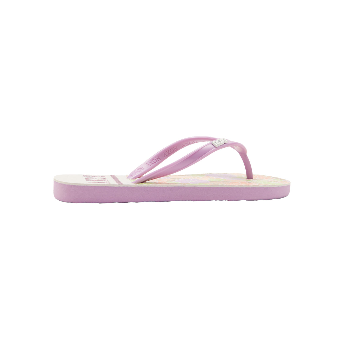 Roxy | Girl Viva Stamp Flip Flops - Purple White