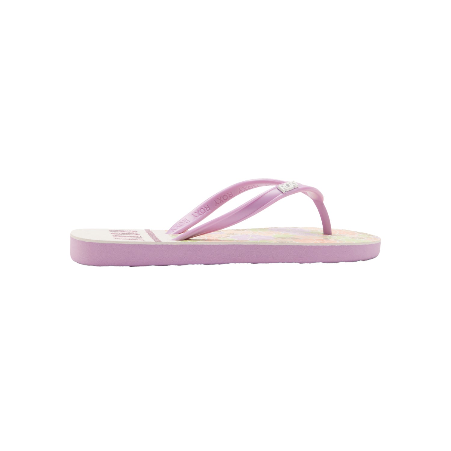 Roxy | Girl Viva Stamp Flip Flops - Purple White