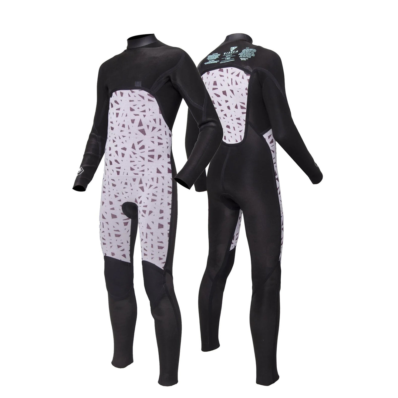 Vissla | Fullsuit 7 Seas Boys Chest Zip 4/3 - Black