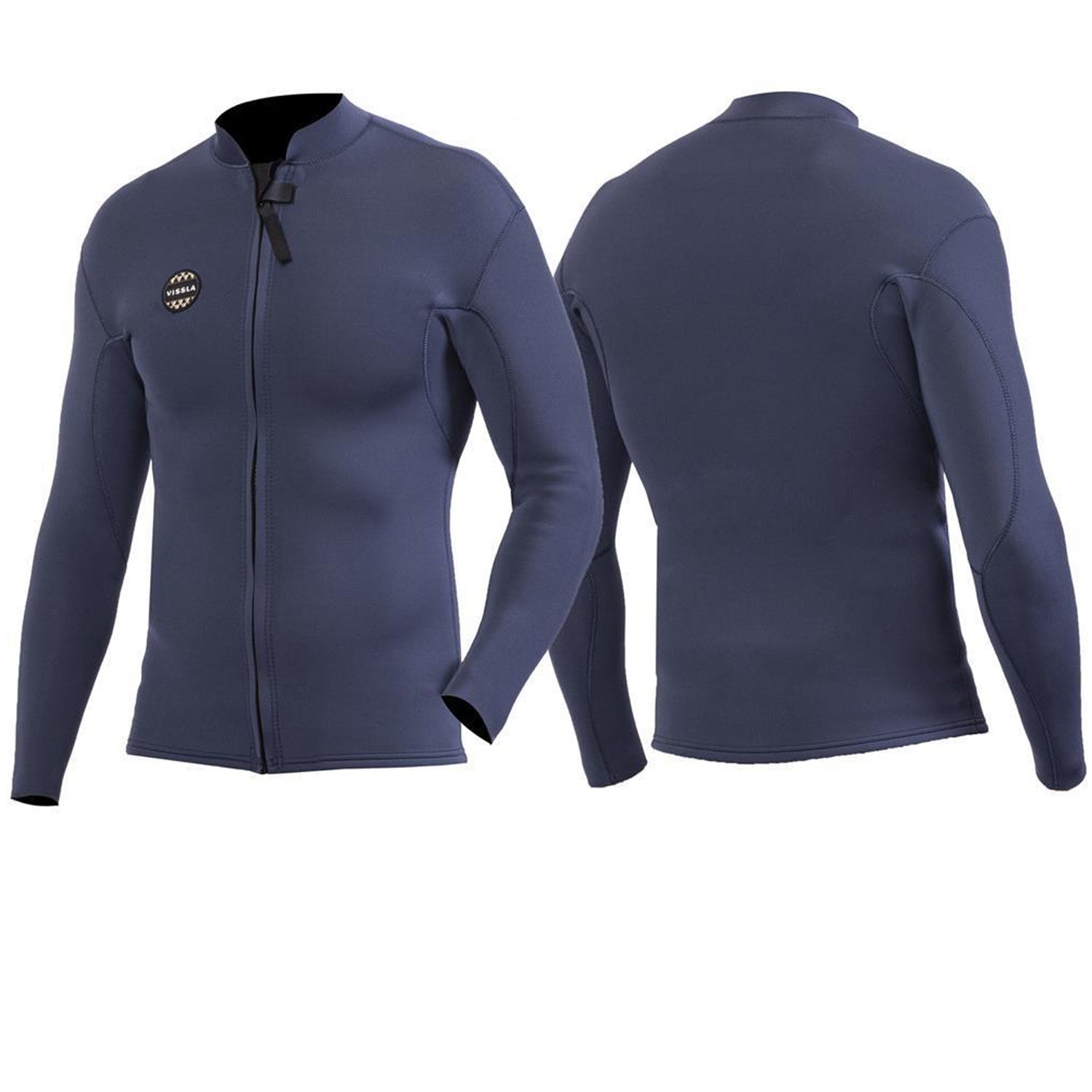 Vissla | Men'S 2mm Neoprene Jacket Solid Sets Front Zip