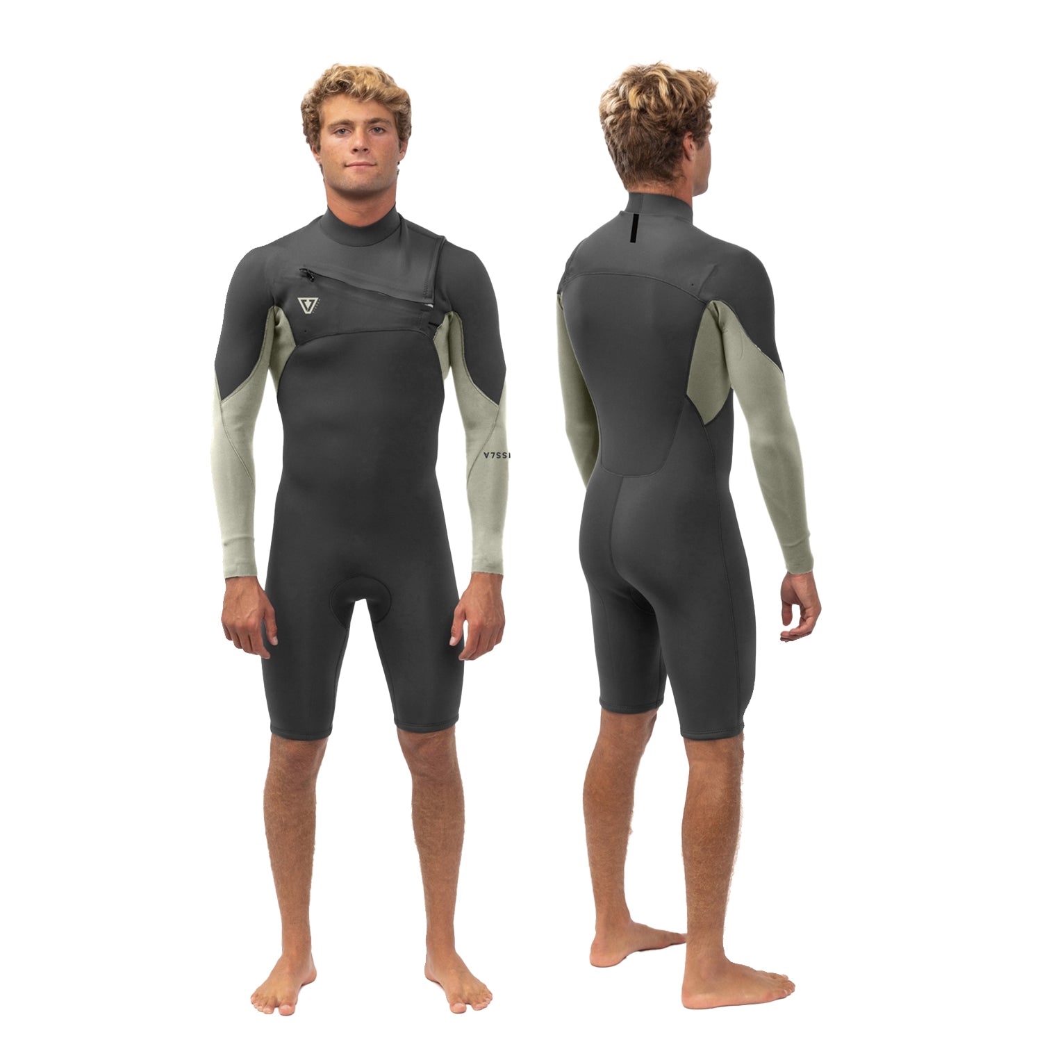 Vissla | Men Natural Seas Front Zip Long Sleeves Shorty - 2/2mm