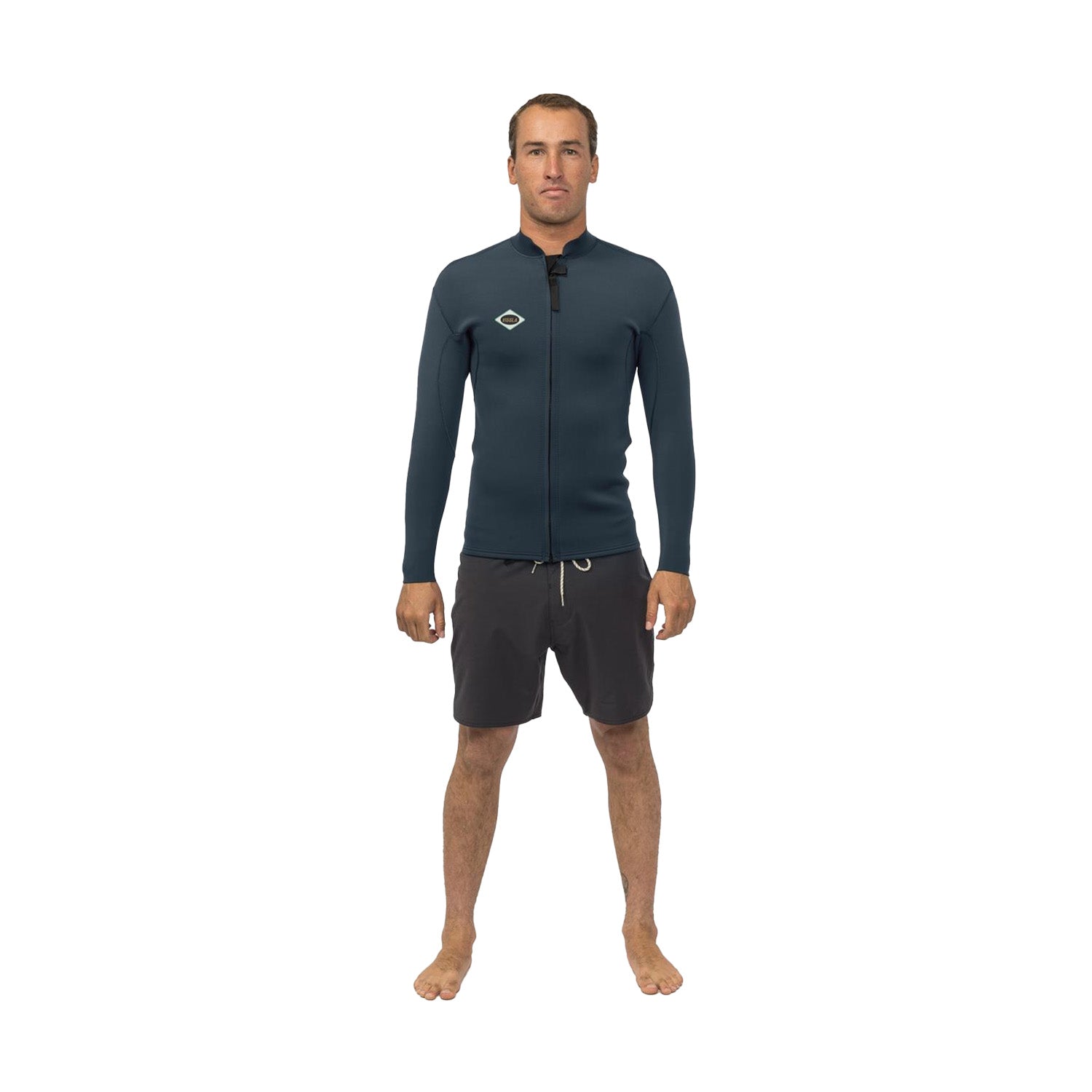 Vissla | Men Solid Set Long Sleeve Neoprene Top Front Zip - 2mm