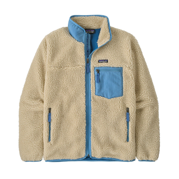 Men Classic Retro Zip Fleece - Dark Natural w/Shore Blue
