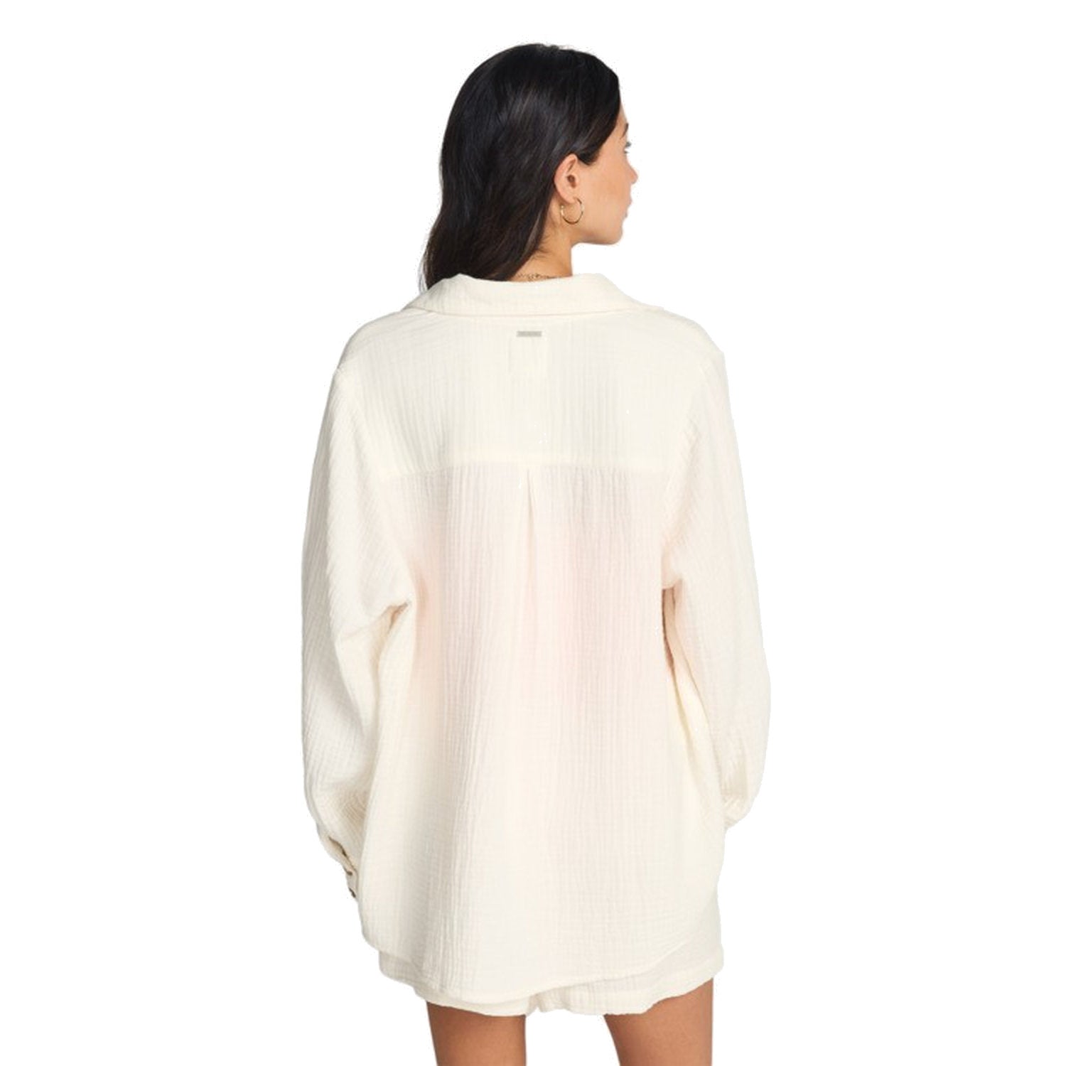 Billabong | Women Swell Blouse Twilight Blue Woven Top Shirt Long Sleeves
