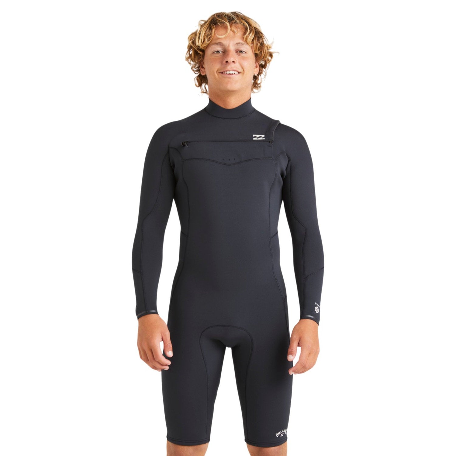 Billabong | Men Absolute Natural Chest Zip Long Sleeves Shorty - 2/2mm