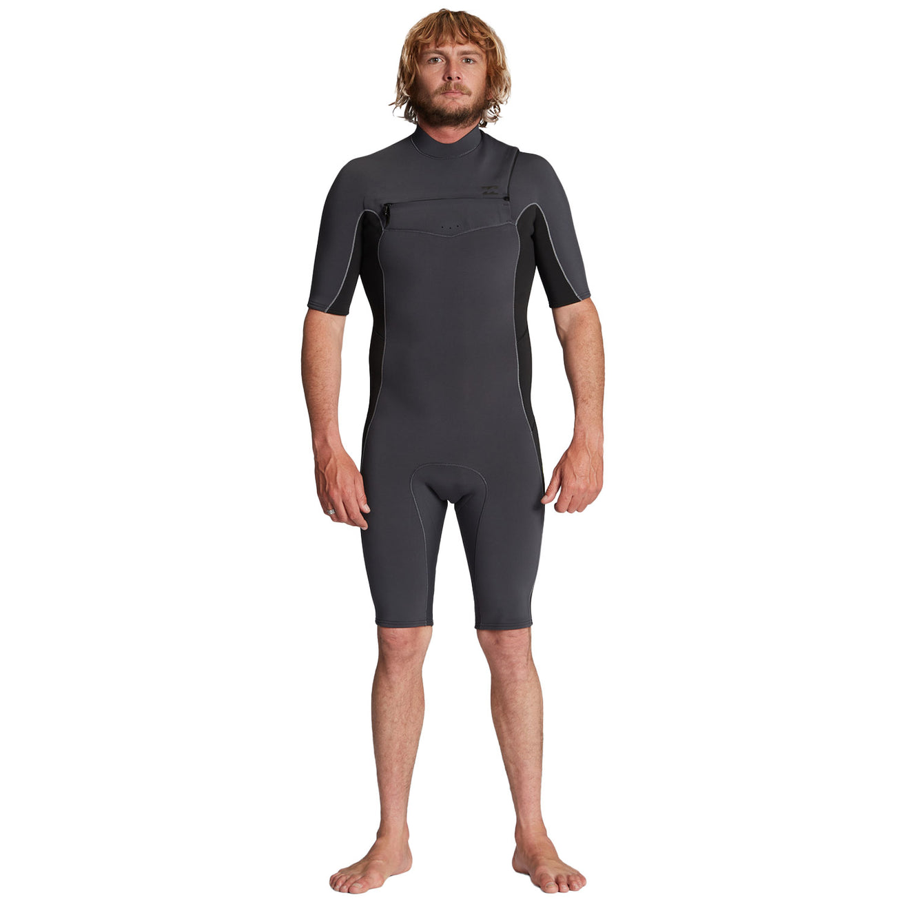 Billabong | Men Springsuit Absolute Short Sleeve 2/2 Chest Zip - Grey
