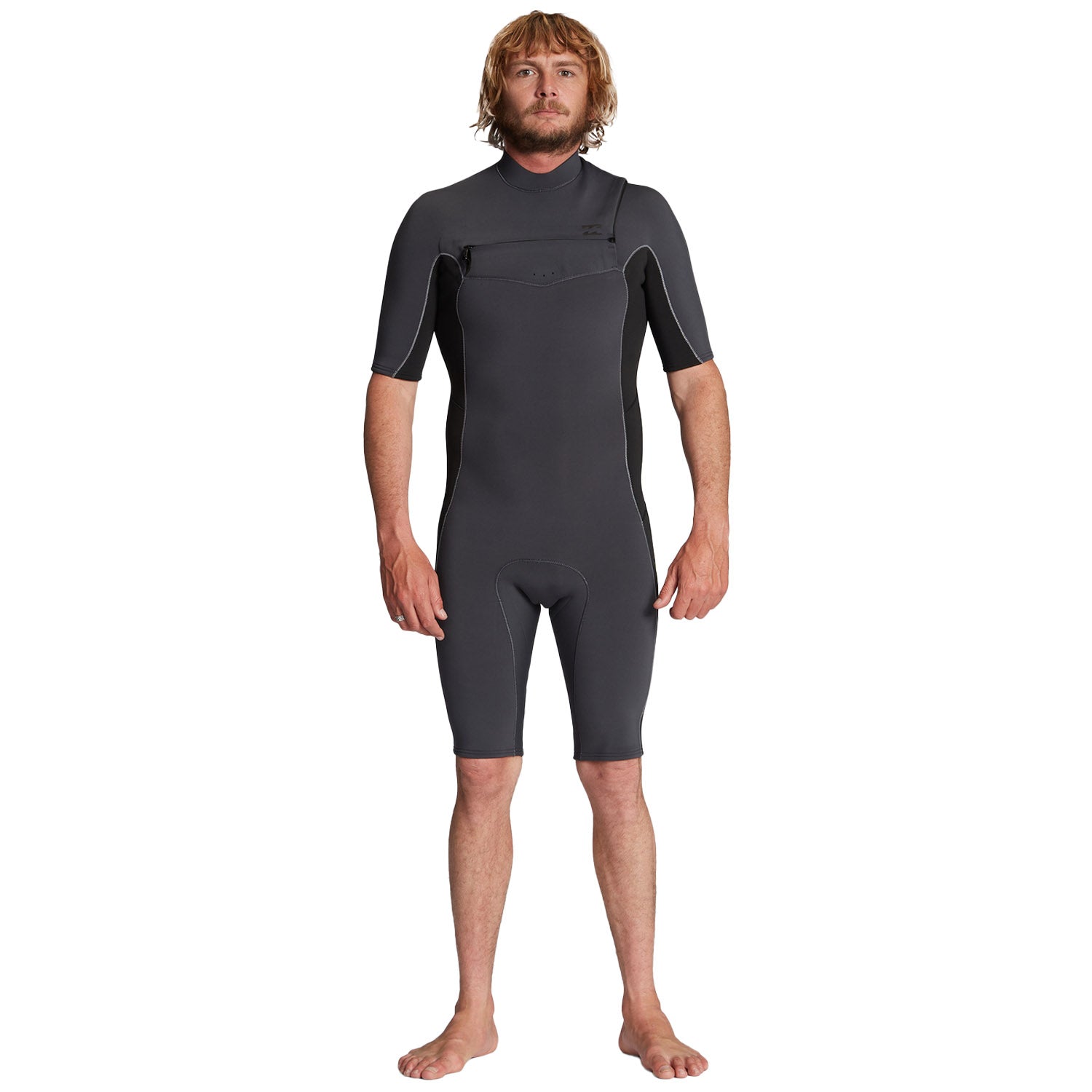 Billabong | Men Springsuit Absolute Short Sleeve 2/2 Chest Zip - Grey