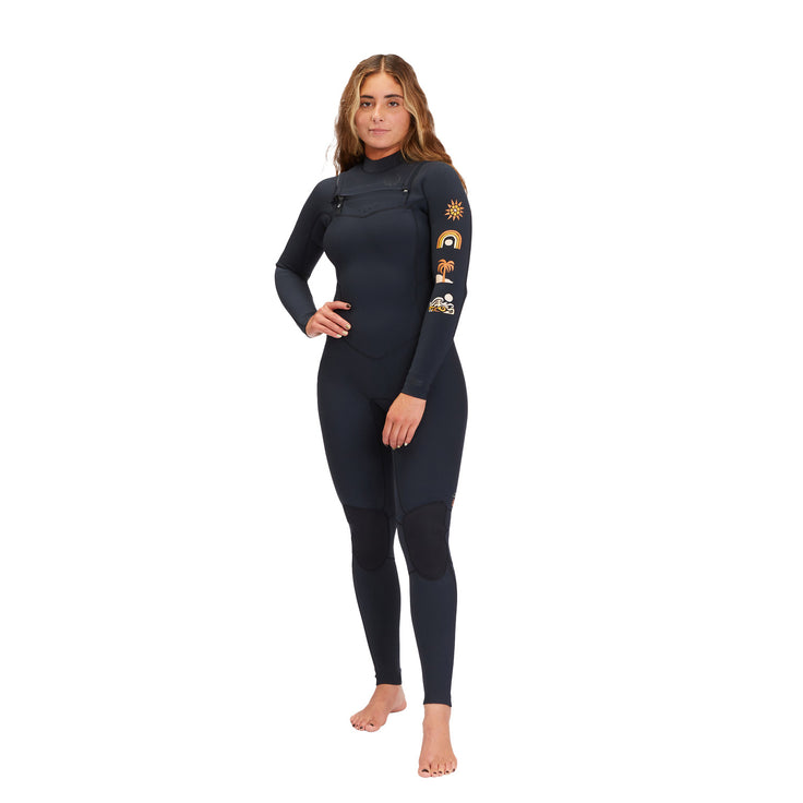 Billabong | Women Fullsuit Salty Dayz Natural 5/4 Chest Zip - Black Tide