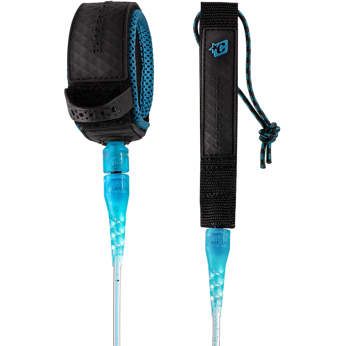 Creatures Of Leisure | Leash 6' Reliance Lite 5mm - Cyan Speckle Black