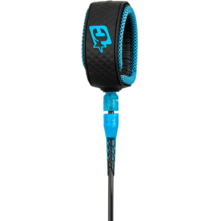Creatures | Reliance Longboard Ankle 9' Leash - Black Cyan