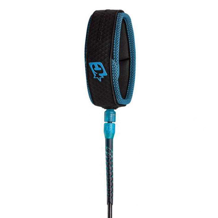 Creatures | Reliance Longboard Knee 9' Leash - Black Cyan
