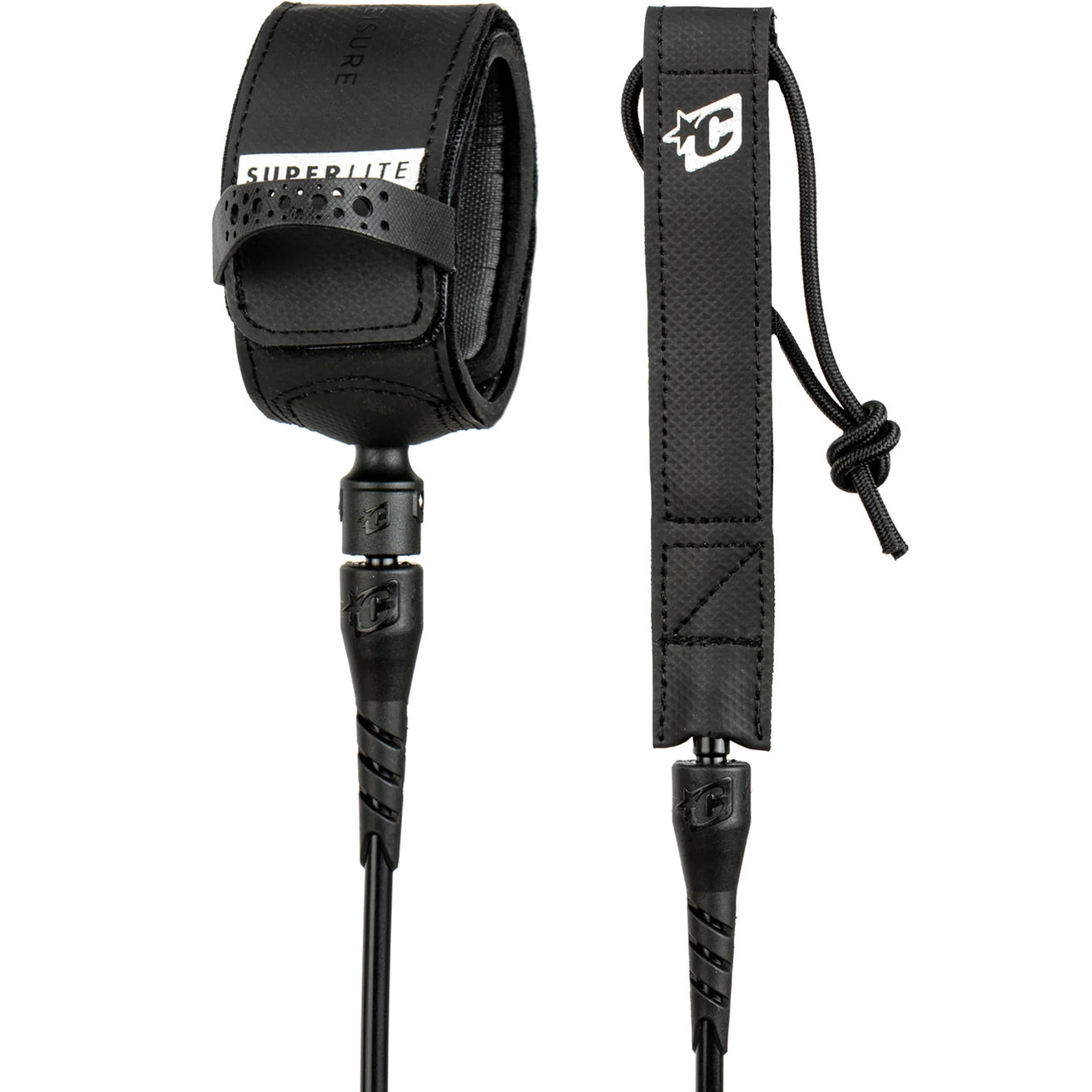Creatures | Superlite Comp 6' 6mm Leash- Black Silver