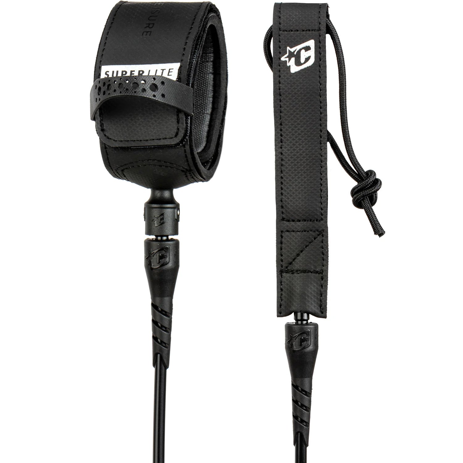 Creatures | Superlite Comp 6' 6mm Leash- Black Silver