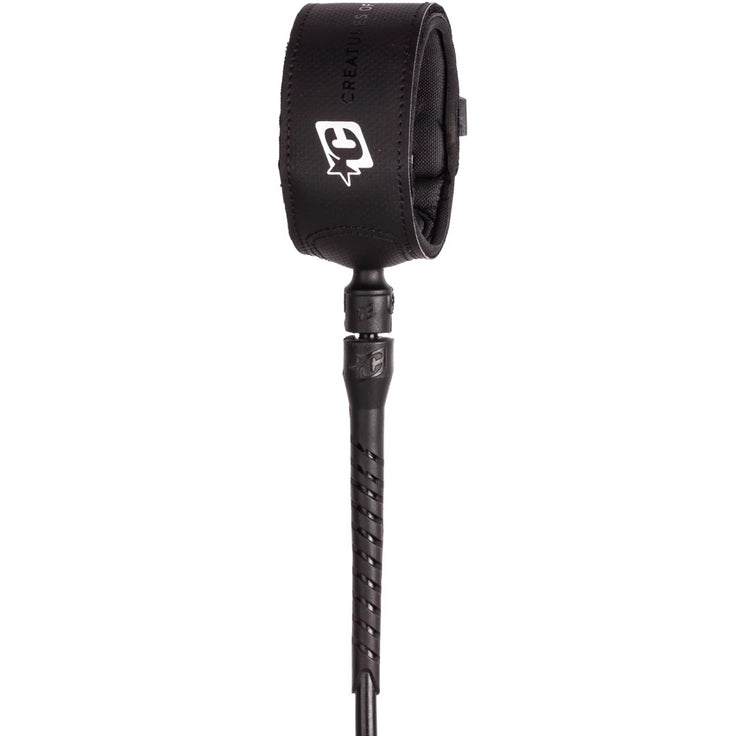 Creatures | Superlite Longboard Ankle 9' Leash - Black Silver