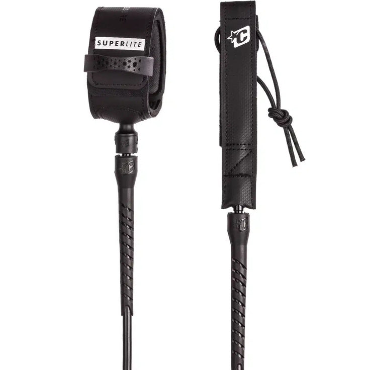 Creatures | Superlite Longboard Ankle 9' Leash - Black Silver