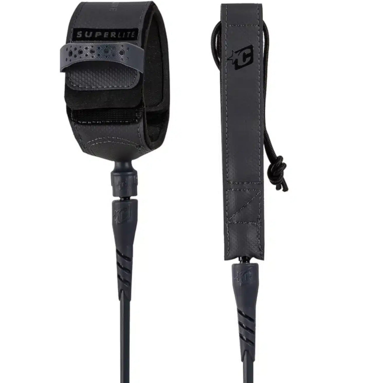 Creatures | Superlite Pro 6' 7mm Leash - Black Silver