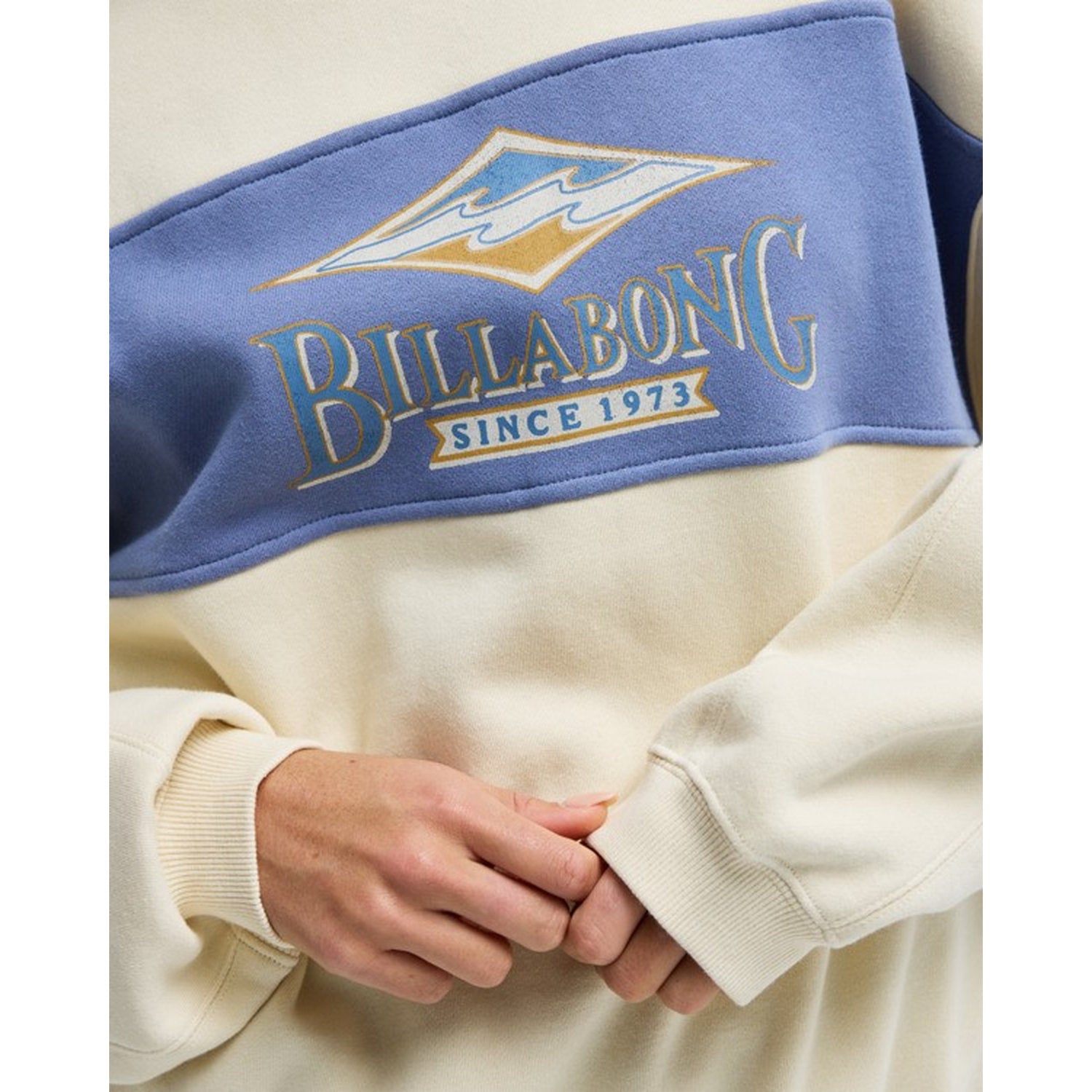 Billabong | Women Point Break Crew White Fleece Top Sweatshirt