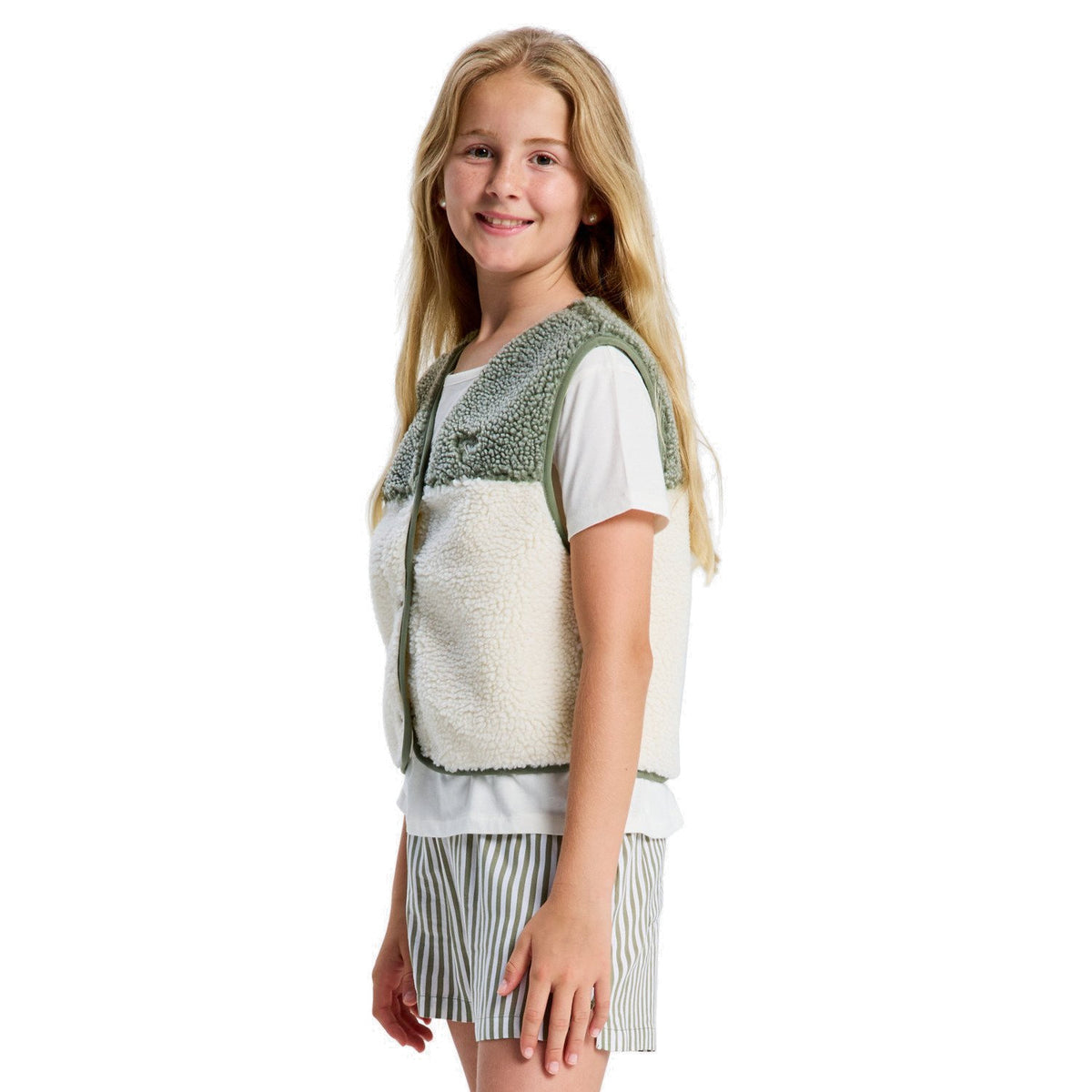 Roxy | Girls Iconic Color Block Sleeveless Fleece