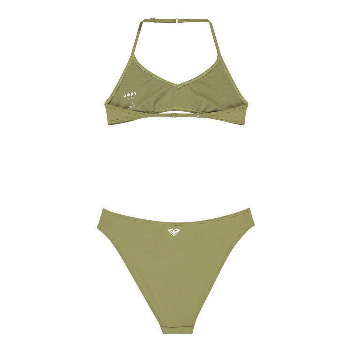 Roxy | Girls Solid Active Triangle Bralette Two Piece Bikini