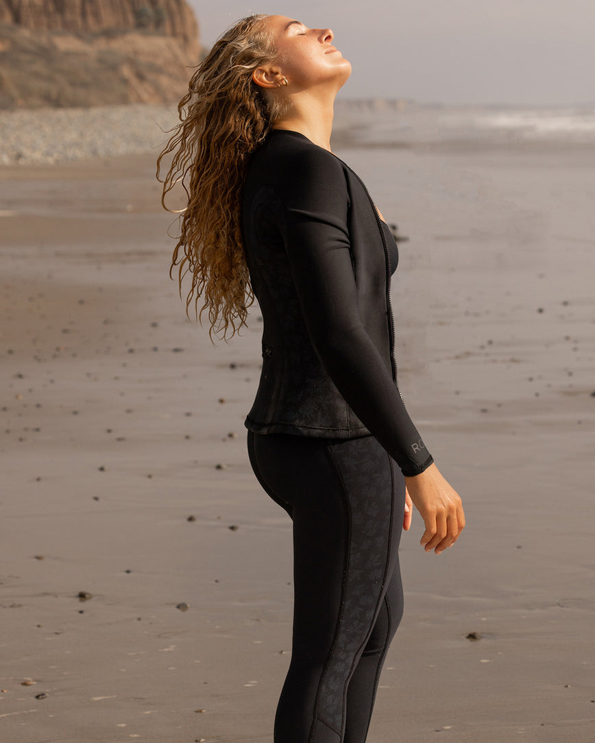 Roxy | Women Swell Series Front Zip Long Sleeves Neoprene Top - 1mm