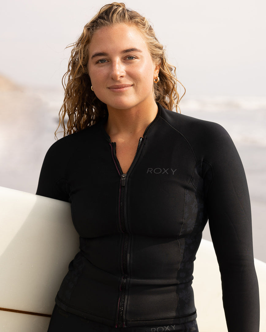 Roxy | Women Swell Series Front Zip Long Sleeves Neoprene Top - 1mm