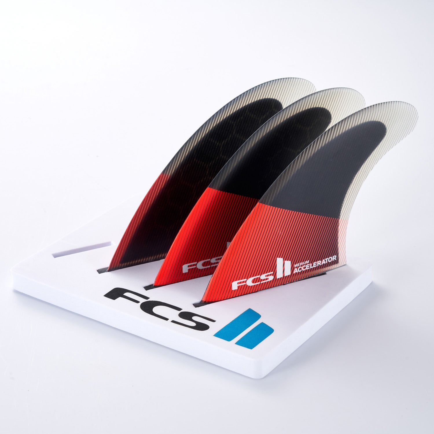 FCS | FCS II Accelerator PC Red/Black Tri Fin Set