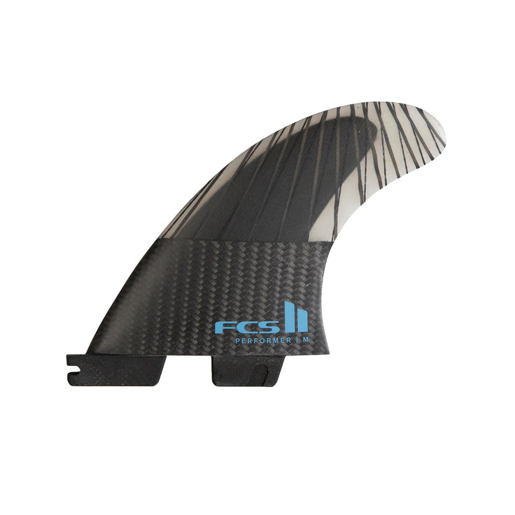 FCS | FCS II Performer PC Carbon Tranquil Blue Tri Fin Set