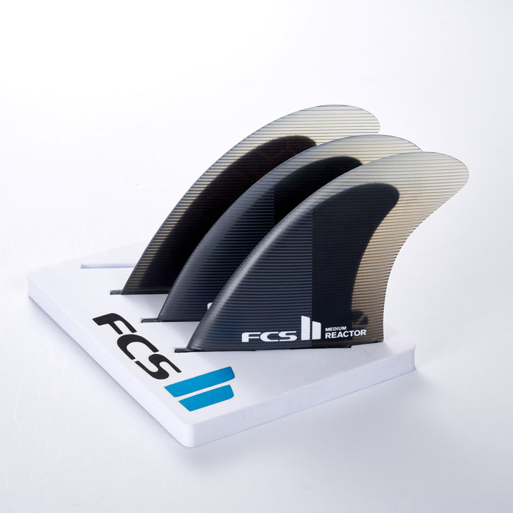 FCS | FCS II Reactor PC Charcoal/Black Tri Fin Set