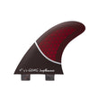 GONG | Fin Set Side Or Quad Front Red Honeycomb 115mm 4'' 1/2