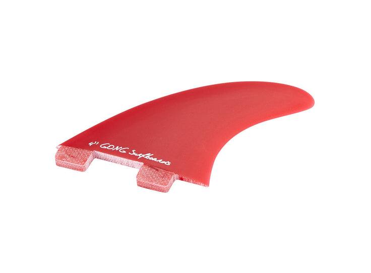 GONG | Fin Set Side Or Quad Rear Red Full Fiber 100Mm 4" Second Hand 6907