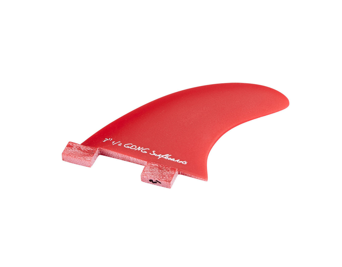 GONG | Fin Set Side Or Quad Rear Red Full Fiber 90mm 3'' 1/2