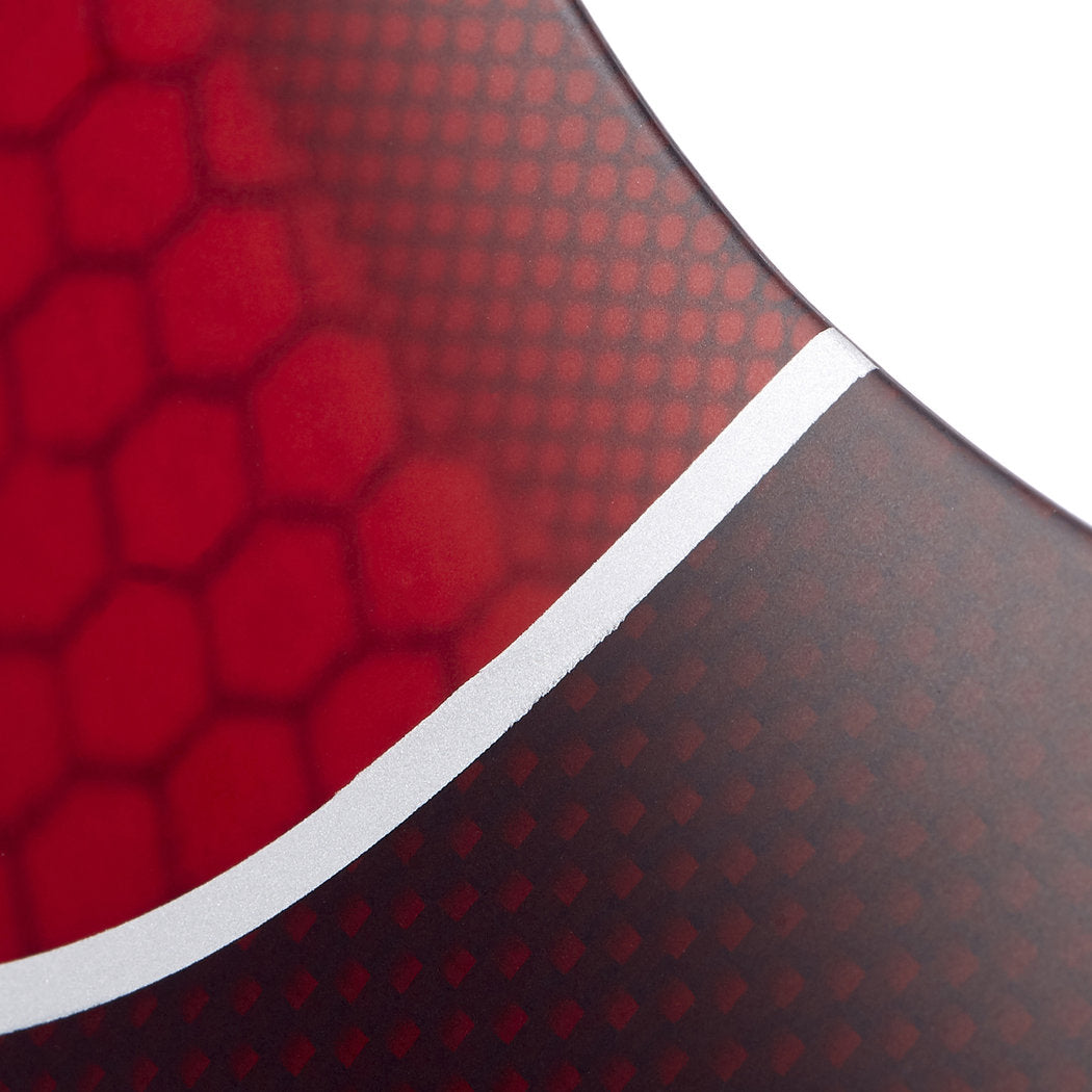 GONG | Fin Set Side Or Quad Rear Red Honeycomb 90mm 3" 1/2