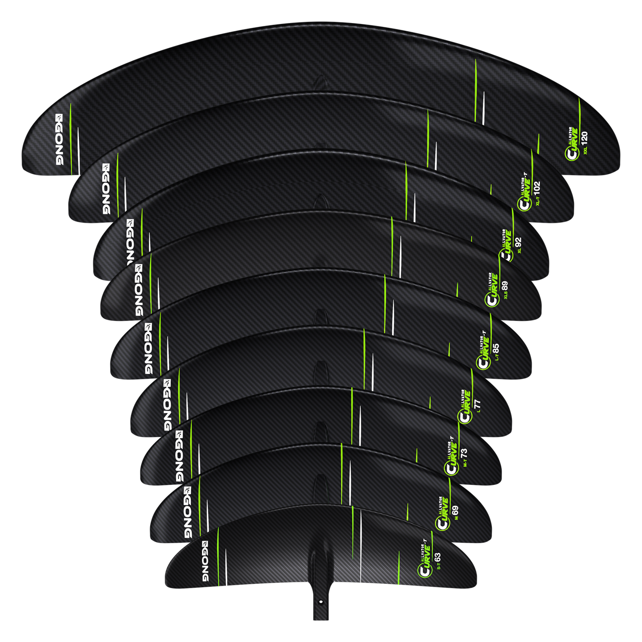 GONG | Foil Front Wing Curve V1 - Black