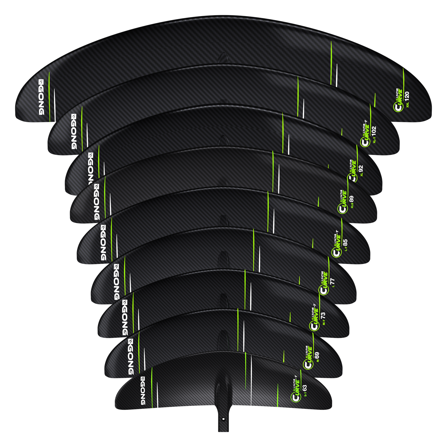GONG | Foil Front Wing Curve V1 - Black