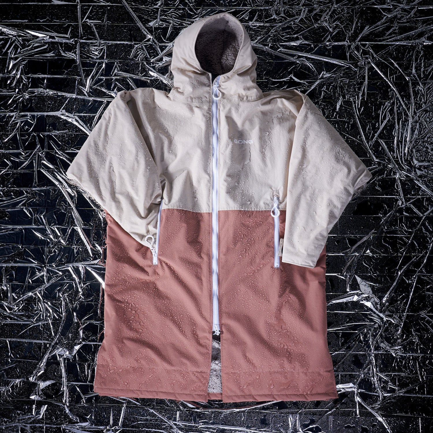 GONG | Waterproof Poncho Pink / Cream