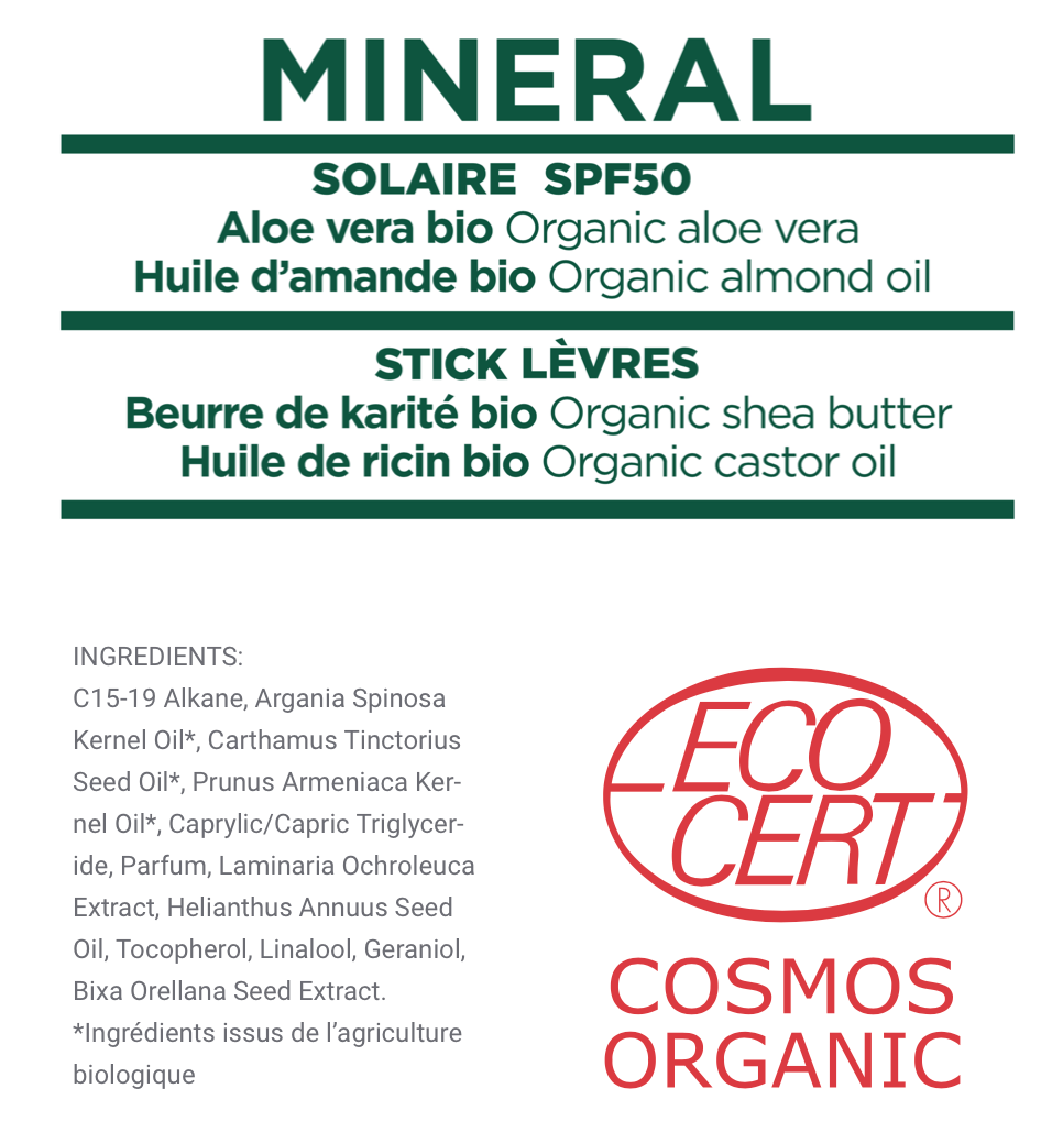 Greenbush Combi : Creme Solaire Spf50 / Stick Levre Nourrisant